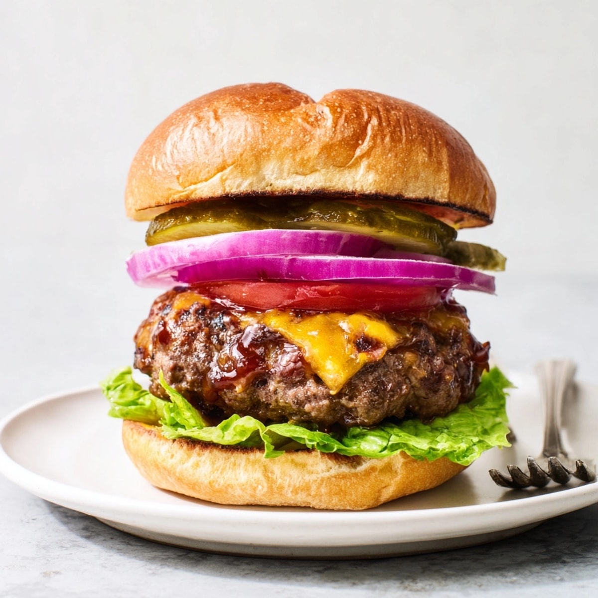 Hamburgers classiques rehaussés de Lea & Perrins; une viande hachée savoureuse recouverte de fromage fondu et bien plus encore.