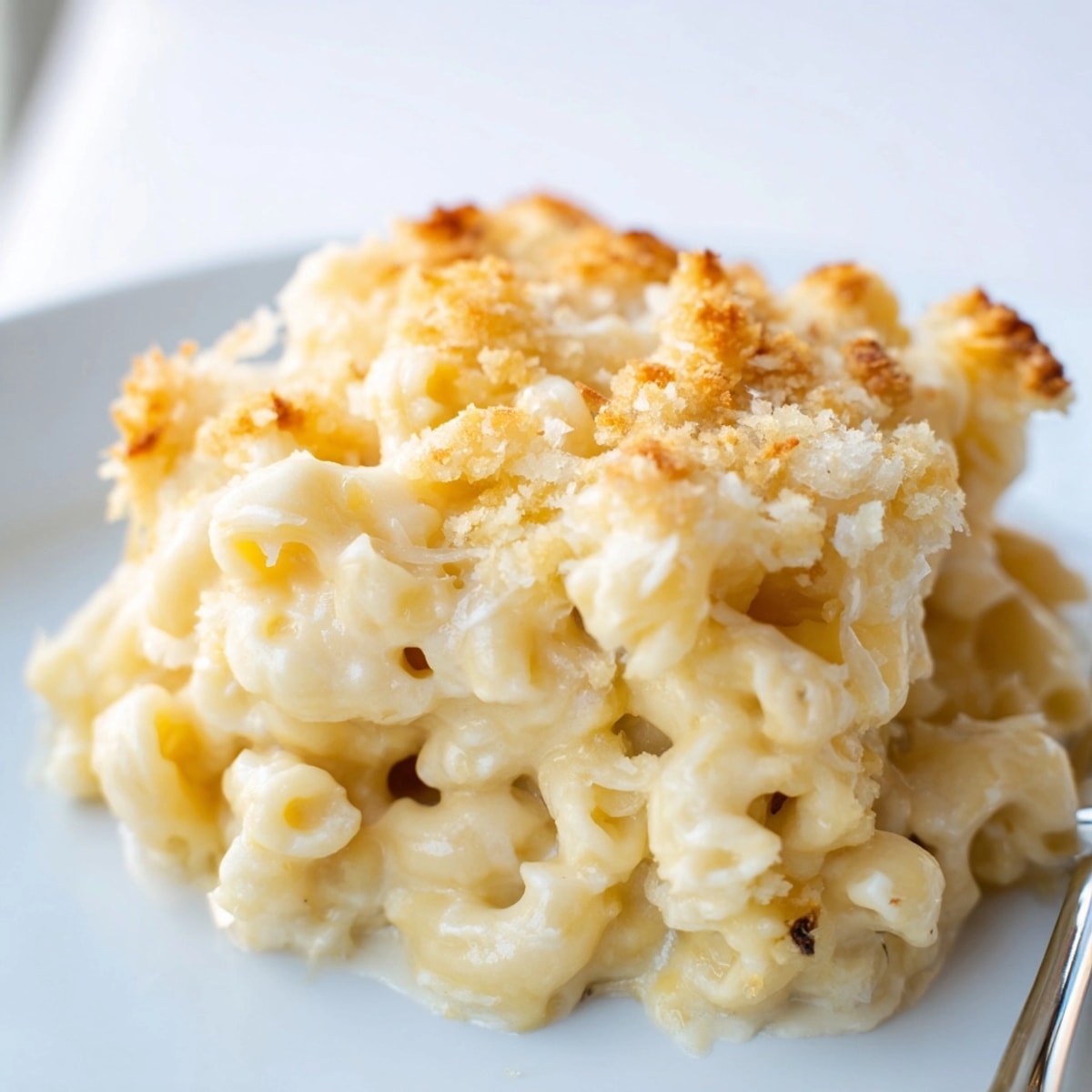 Macaroni aux trois fromages fait maison gratiné, une gourmandise réconfortante.
