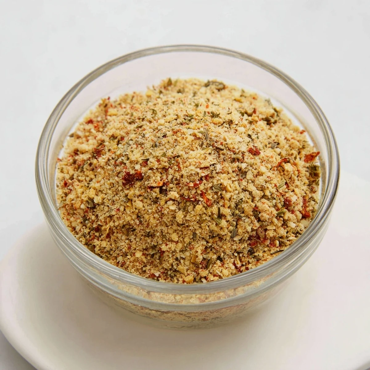 Golden Savory Flavor seasoning in a glass jar, perfect for soups, stews, and roasted vegetables.