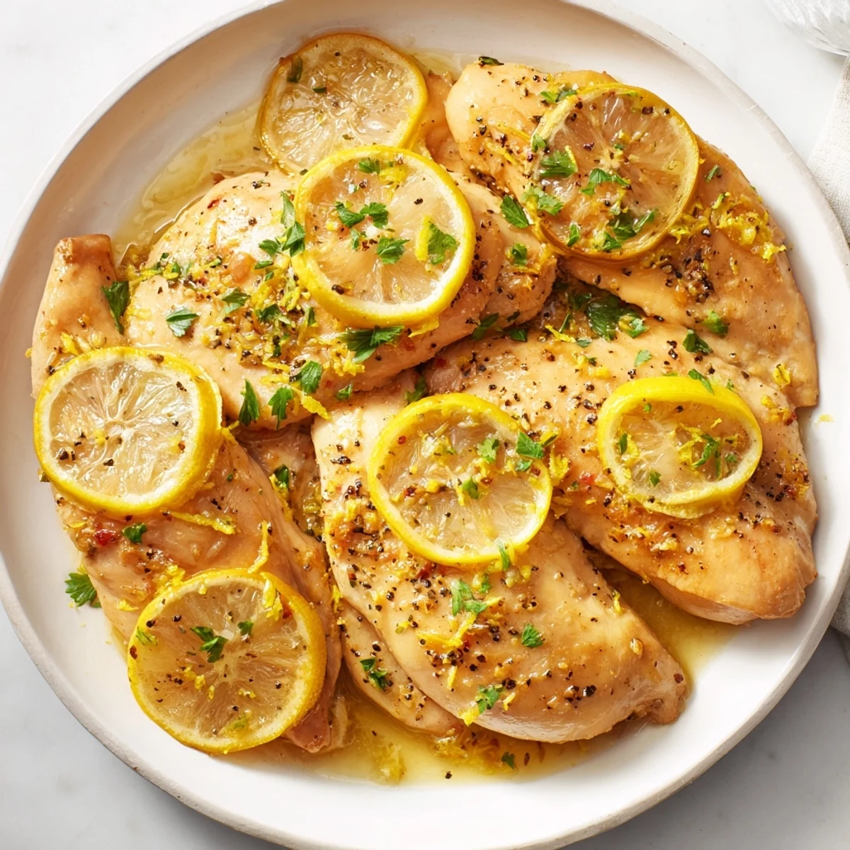 Poulet citron poivre rôti