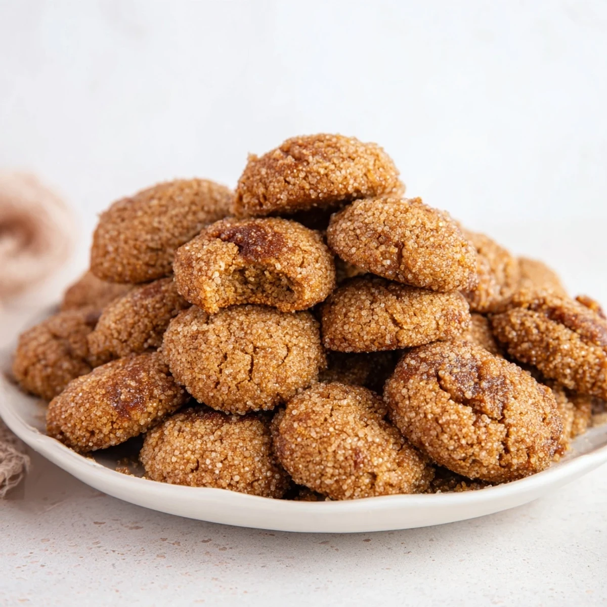 Rich, dark Spiced Molasses Cookies, still warm from the oven, ready for a cozy dessert.
