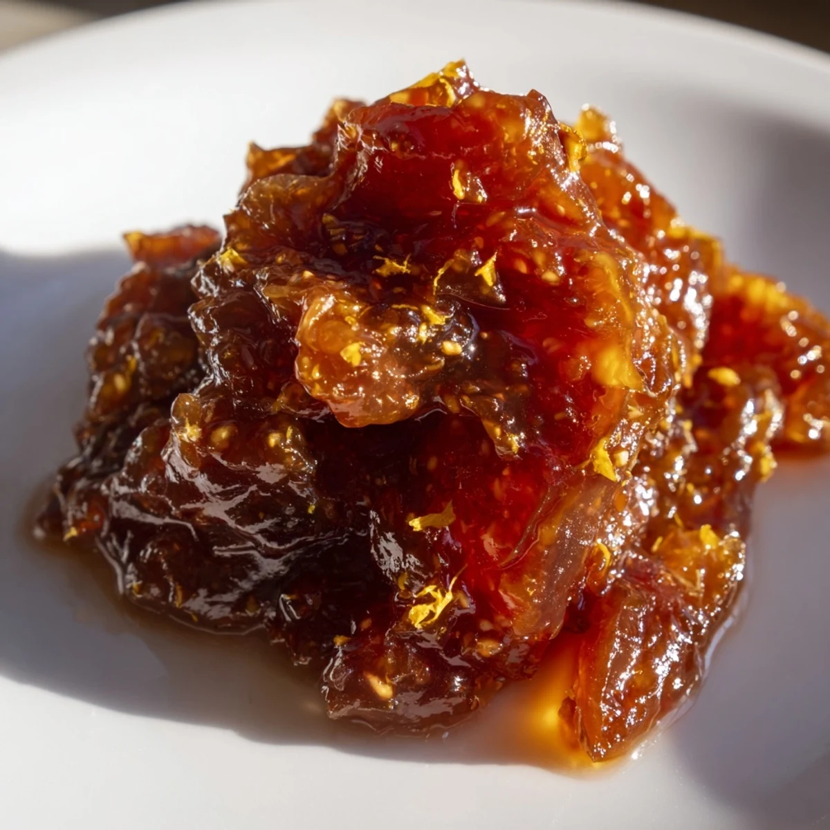 Aromatic spiced fig jam simmering in a pot, ready to create a sweet and savory treat.