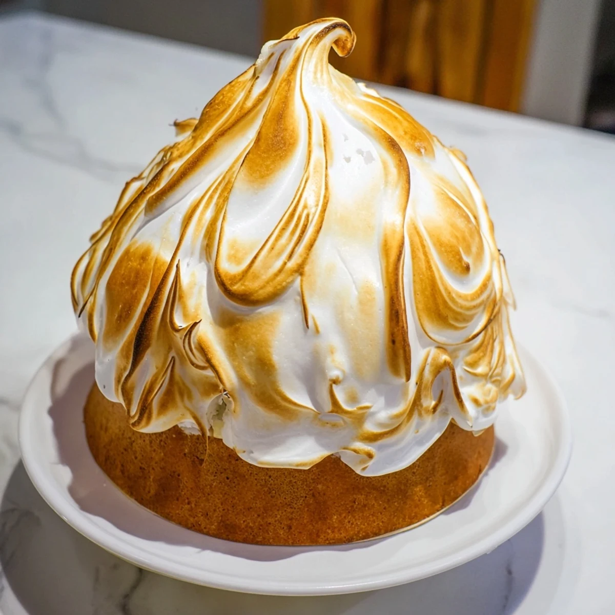 This delicious Baked Alaska recipe features layers of ice cream and cake, visually stunning.
