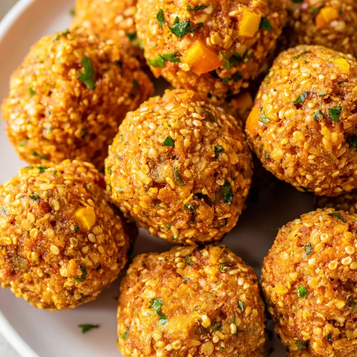 Golden, crispy Bite Crispy fritters: perfectly cooked and ready to be served with a delicious dip.