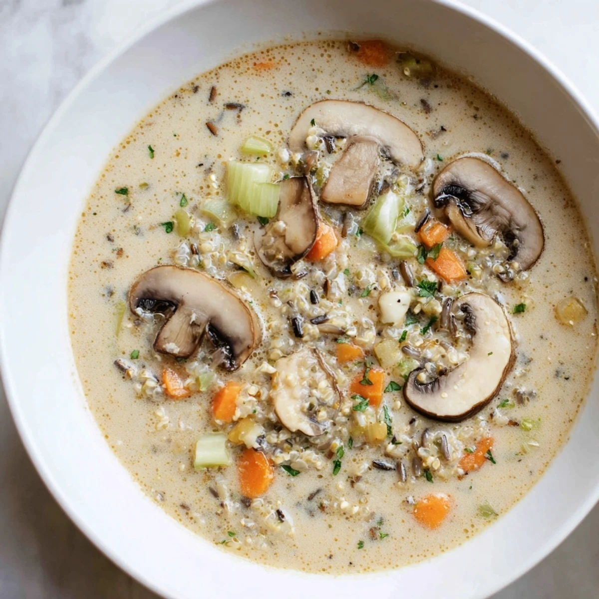 Crèmeux champignons riz sauvage