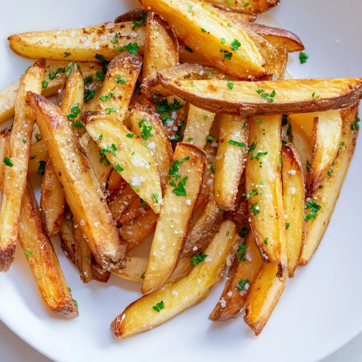 Crispy Air Fryer French Fries with Sea Salt, golden and irresistible, ready to be enjoyed with a perfect crunch.