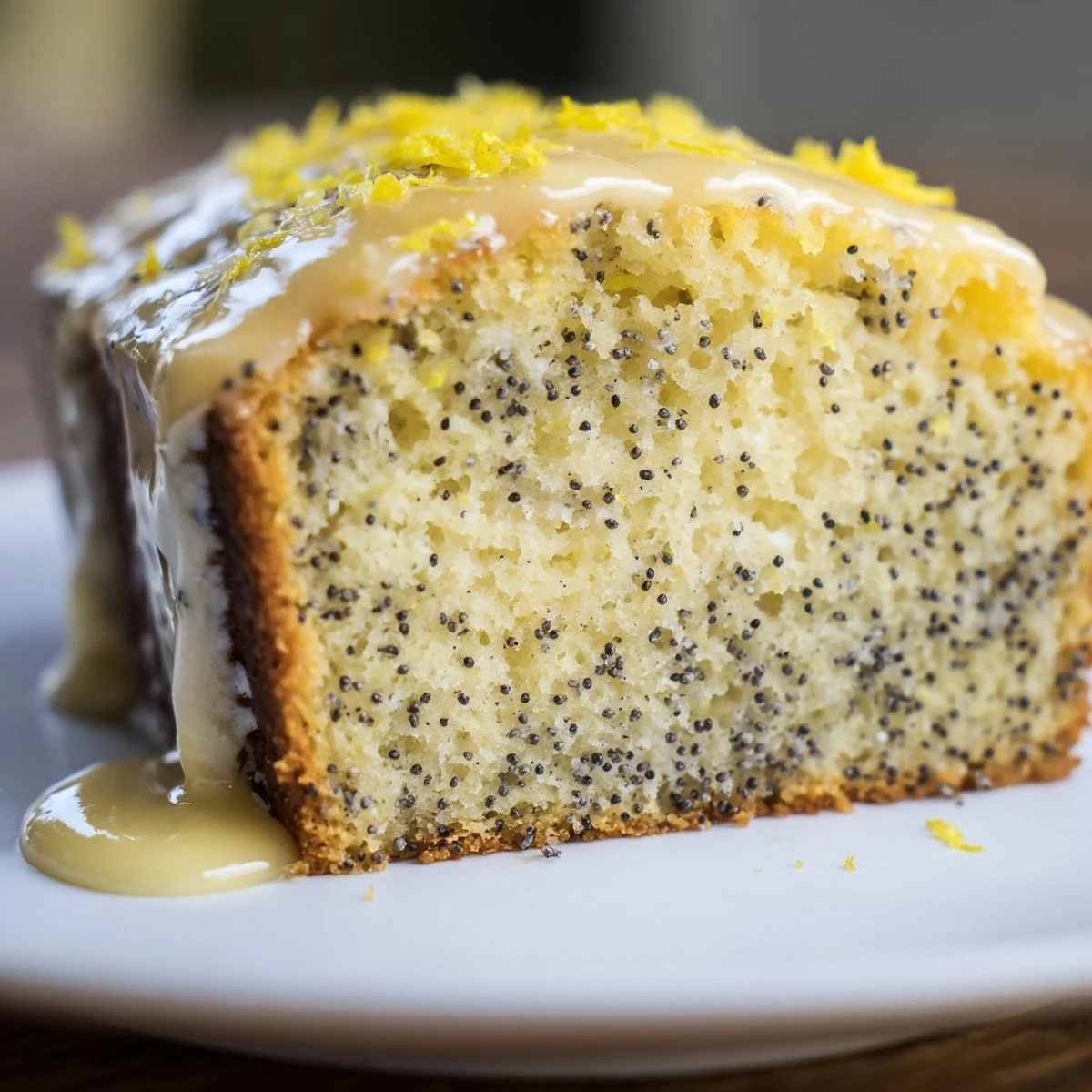 Moist lemon poppy seed loaf