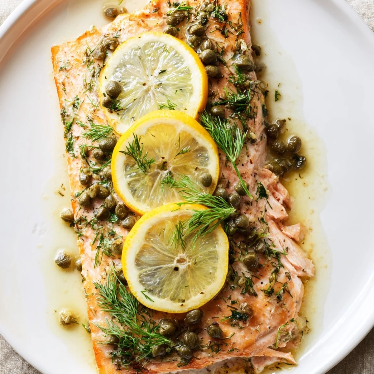 Saumon au dill et câpres