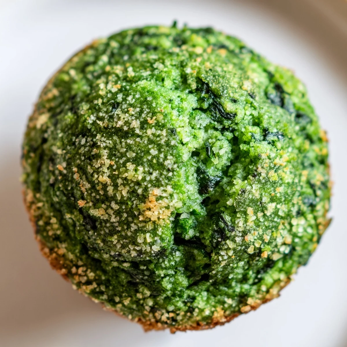 Muffins verts vibrants au Saint-Patrick ciselés au saindoux et à la poudre de noix de coco pour une touche croustillante.