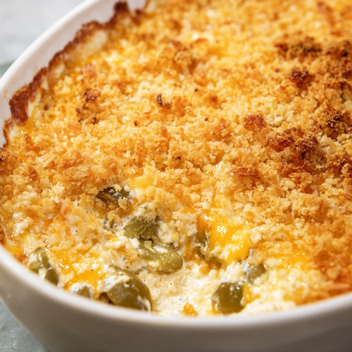 Un plat d'apéritif festif de Super Bowl Jalapeño Popper Dip crémeux et épicé, servie tiède avec des bâtonnets de baguette grillée pour tremper.