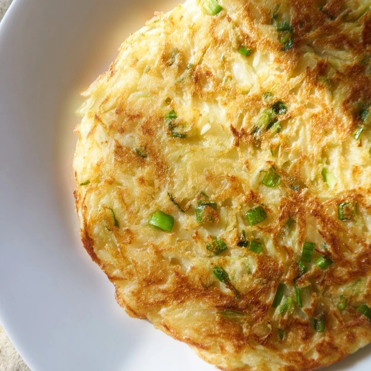 Des Irish Potato Cakes with Scallions dorées sur une poêle à feu moyen, fumées de beurre et garnies d'herbes vertes fraîches.