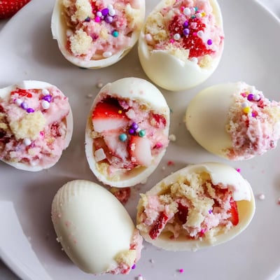 Bombes Œufs Pâques Fraises